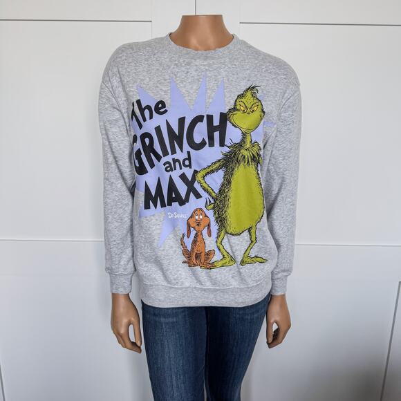 The Grinch and Max Graphic Holiday/Christmas Sweatshirt, Women’s Size Small - Picture 1 of 6